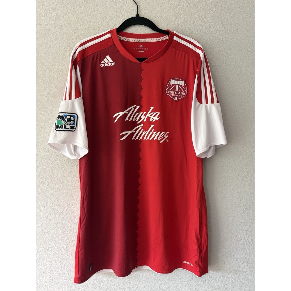 mls portland timbers adidas Climacool jersey Red Men's Size XL Soccer